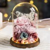 永生花玻璃罩成品玫瑰批发 情人节礼物保鲜花永生花礼盒一件代发