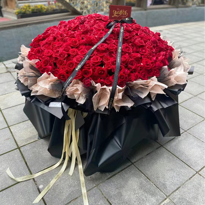 求婚朵玫瑰花束52送女友七夕花束9990表白配送鲜花速递同城朵