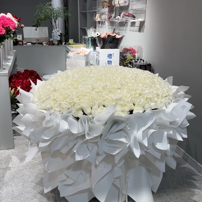 999朵玫瑰花粉假花仿真花束送人女朋友永生花香皂花高级感情人节