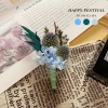 干花永生花草坪婚礼父母新郎新娘伴娘配饰胸花襟花手腕花道具配饰
