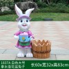 花园卡通兔子花缸园艺种植动物花盆玻璃钢雕塑装饰品草坪布景摆件