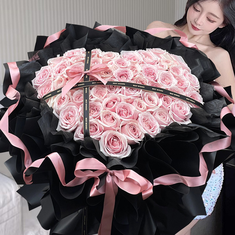 情人节999/199/99朵红粉玫瑰花生日花束订婚鲜花速递同城配送其他