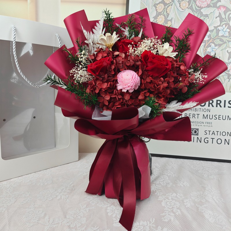 亚马逊跨境货源永生玫瑰花束成品节日送朋友女生礼物礼品花束摆件
