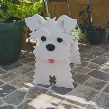 跨境创意花盆宠物摆件盆栽阳台花园家居装饰品庭院创意狗花盆摆件