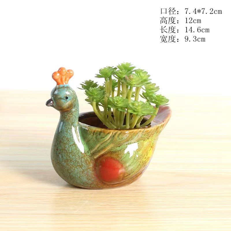 多肉花盆迷你盆栽花园庭院摆件装饰品桌面置物架绿植陶瓷花盆容器
