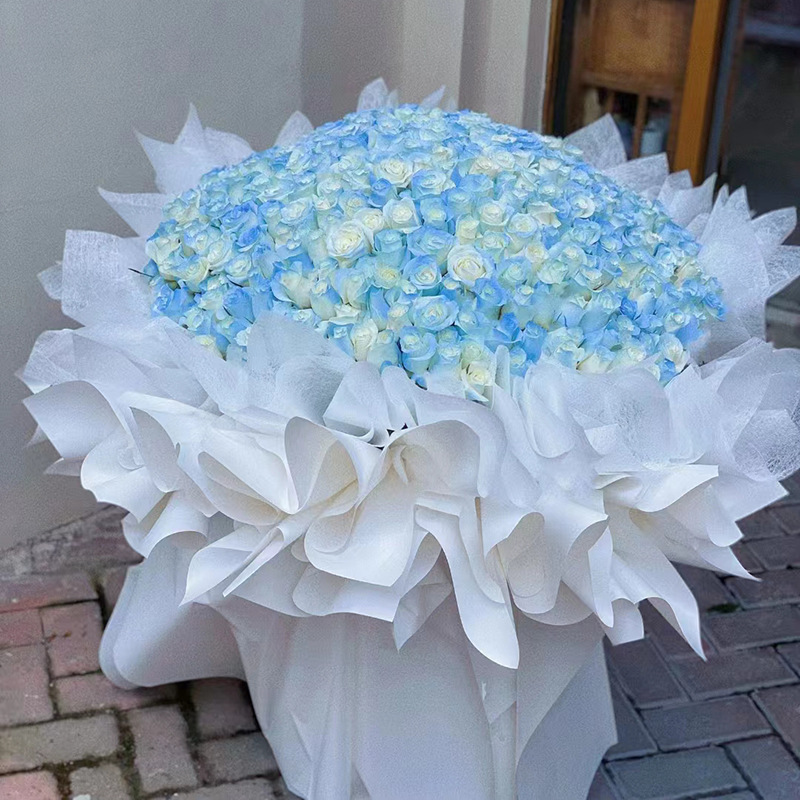 求婚朵玫瑰花束52送女友七夕花束9990表白配送鲜花速递同城朵