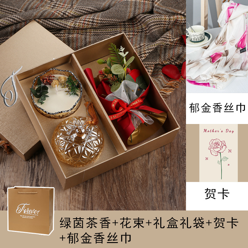 教师母亲节生日礼物礼品送妈妈伴手礼永生花香皂花玫瑰花束高级感