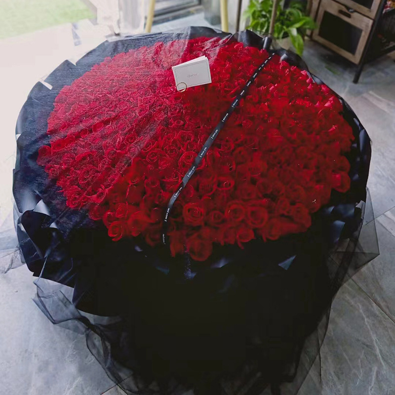 求婚朵玫瑰花束52送女友七夕花束9990表白配送鲜花速递同城朵