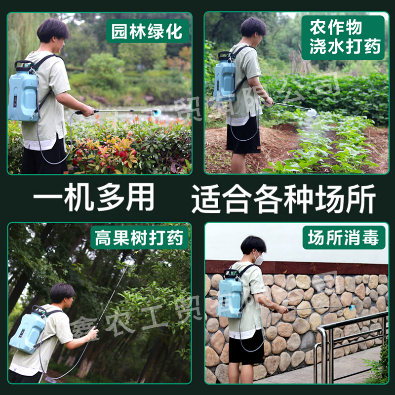 园艺用品电动喷壶家用便携式锂电池喷雾器多功能自动浇花神器植物