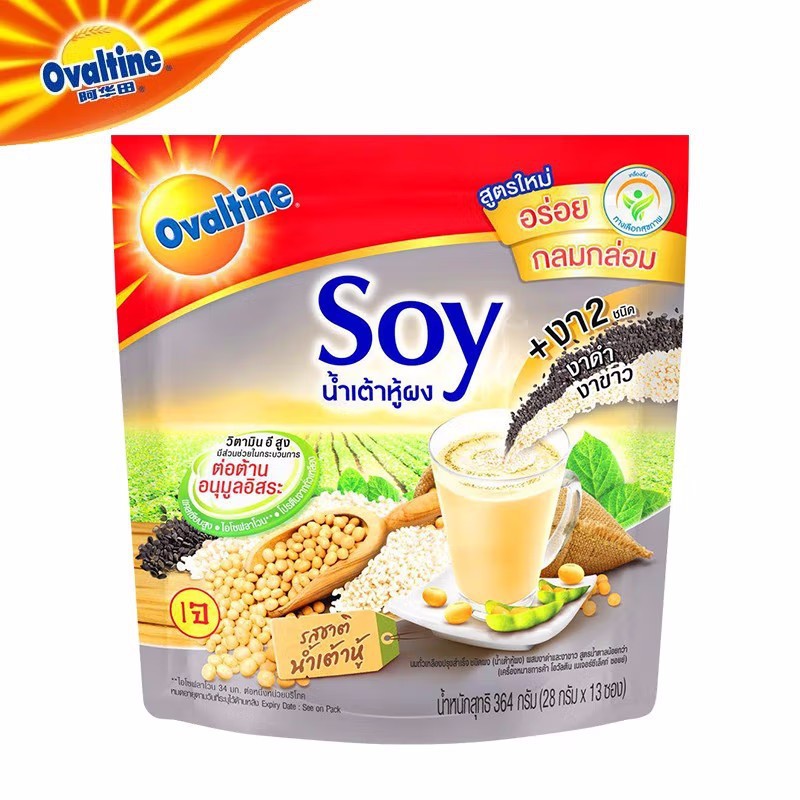 泰国 进口阿华田豆浆soy豆奶364g速溶冲剂原味早餐袋装冲饮豆浆粉