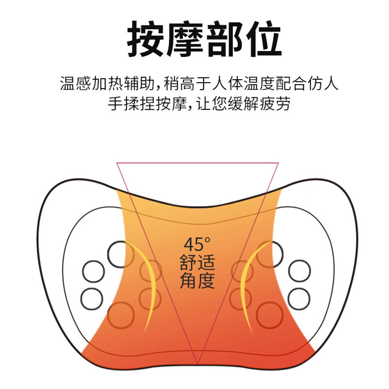 颈椎按摩器家用电器肩颈腰部按摩仪全身可用多功能按摩枕按摩神器