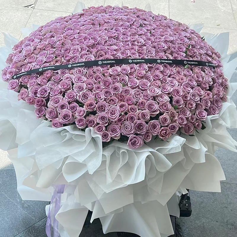 求婚朵玫瑰花束52送女友七夕花束9990表白配送鲜花速递同城朵