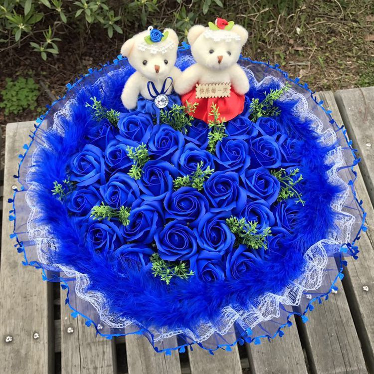 999朵玫瑰花束花表白订婚520走心礼品鲜花香皂花送女友结婚