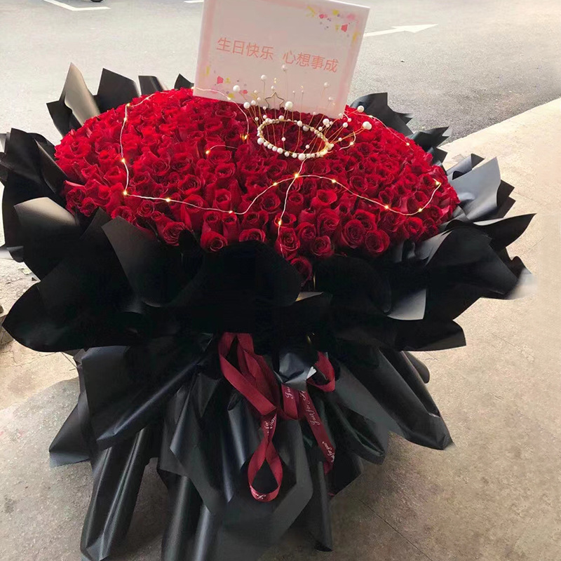 求婚朵玫瑰花束52送女友七夕花束9990表白配送鲜花速递同城朵
