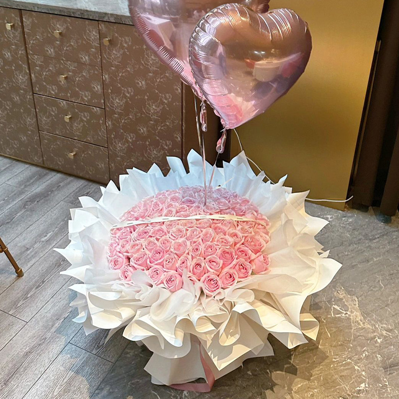 订婚玫瑰花配送鲜花速递同城花束朵99情人节红粉生日991999其他