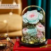 永生花玻璃罩成品玫瑰批发 情人节礼物保鲜花永生花礼盒一件代发