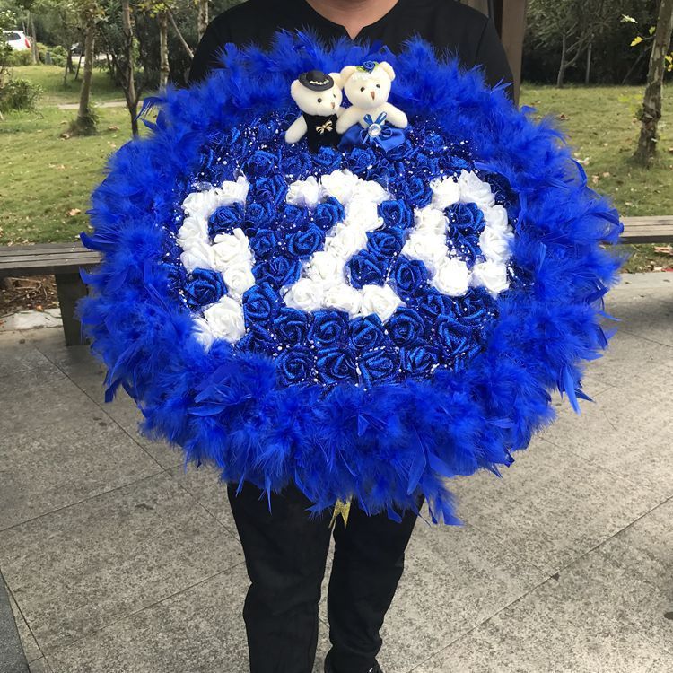 999朵玫瑰花束花表白订婚520走心礼品鲜花香皂花送女友结婚