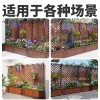 带顶花箱户外防腐木花架阳台种植箱盆庭院隔断爬藤架花园栅栏花盆