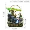 高山循环流水摆件客厅造鱼缸假山水车喷泉盆景装饰生财风水轮转球