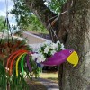 独立站新品Flying Parrot Flower Pot 彩色鹦鹉花盆园林装饰摆件