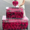 厂家直发玫瑰永生花巨型行李箱高级感花盒送女友闺蜜生日礼物批发