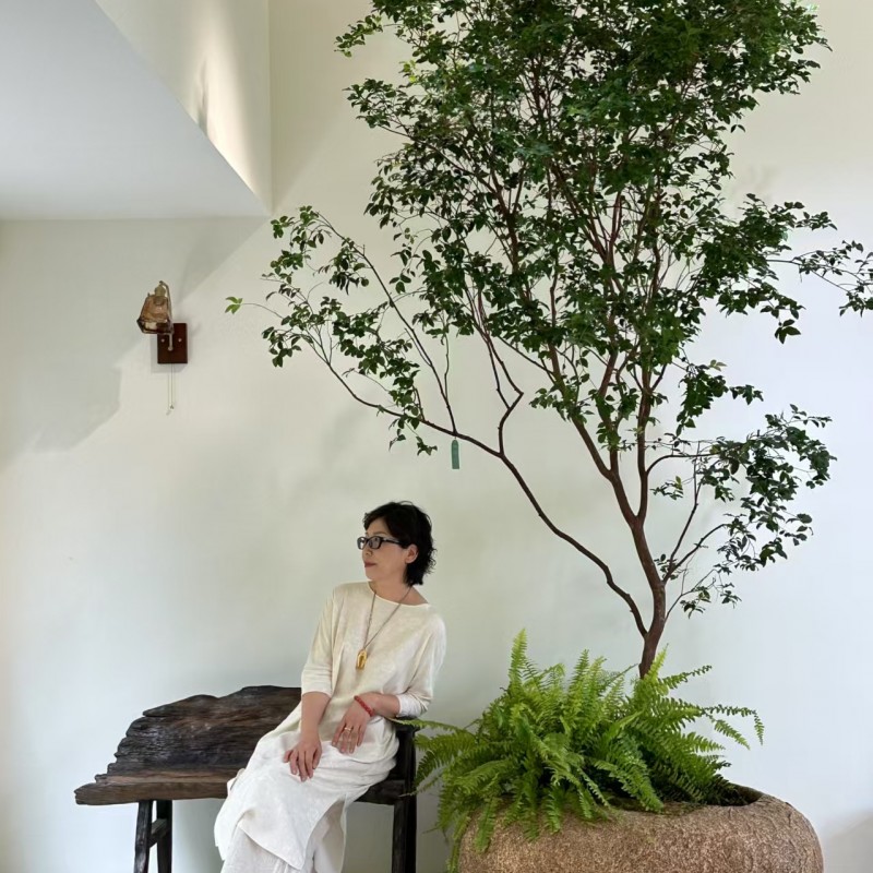 侘寂风落地特大口径镁泥花盆阳台户外庭院花园天台大号绿植种植盆
