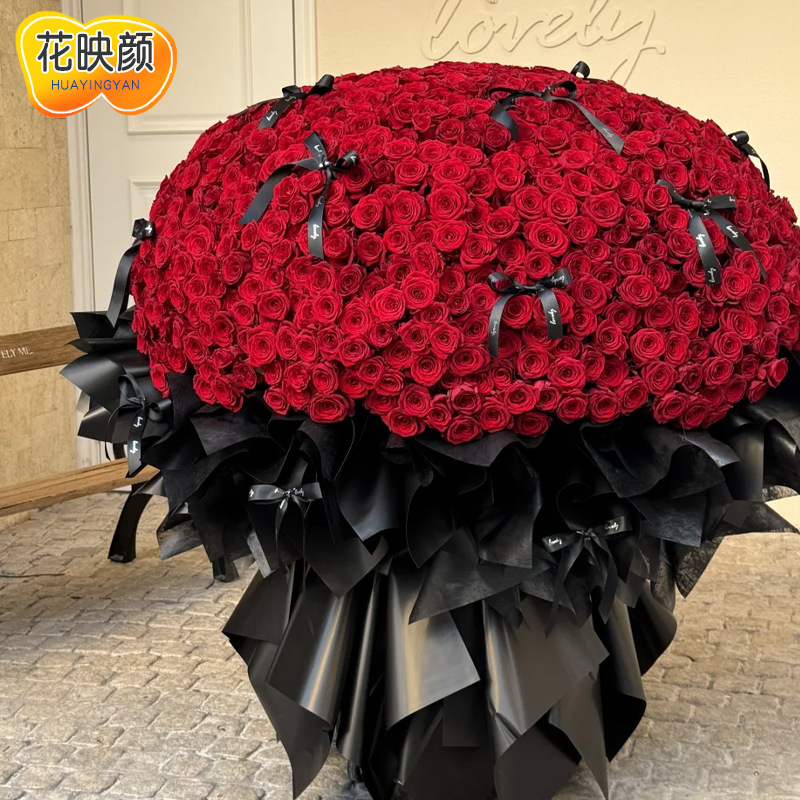 订婚玫瑰花配送鲜花速递同城花束朵99情人节红粉生日991999其他
