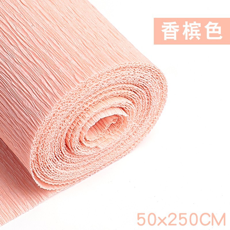 加厚皱纹纸康乃馨diy花手工材料纸彩色褶皱纸玫瑰花卷边纸手揉纸