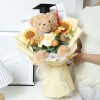 毛线花手工编织花束成品送老师同学向日葵针织礼物钩织送长辈礼物