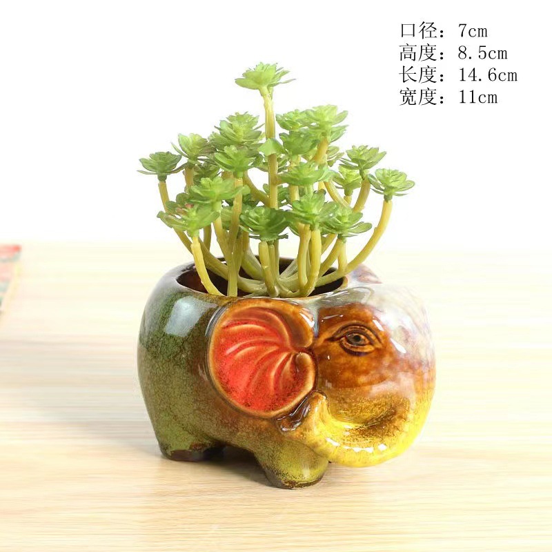 多肉花盆迷你盆栽花园庭院摆件装饰品桌面置物架绿植陶瓷花盆容器
