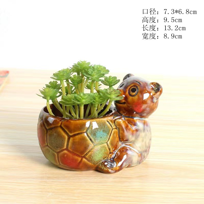 多肉花盆迷你盆栽花园庭院摆件装饰品桌面置物架绿植陶瓷花盆容器