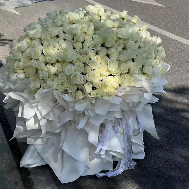 求婚朵玫瑰花束52送女友七夕花束9990表白配送鲜花速递同城朵