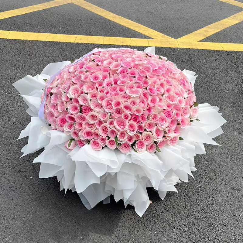 求婚朵玫瑰花束52送女友七夕花束9990表白配送鲜花速递同城朵