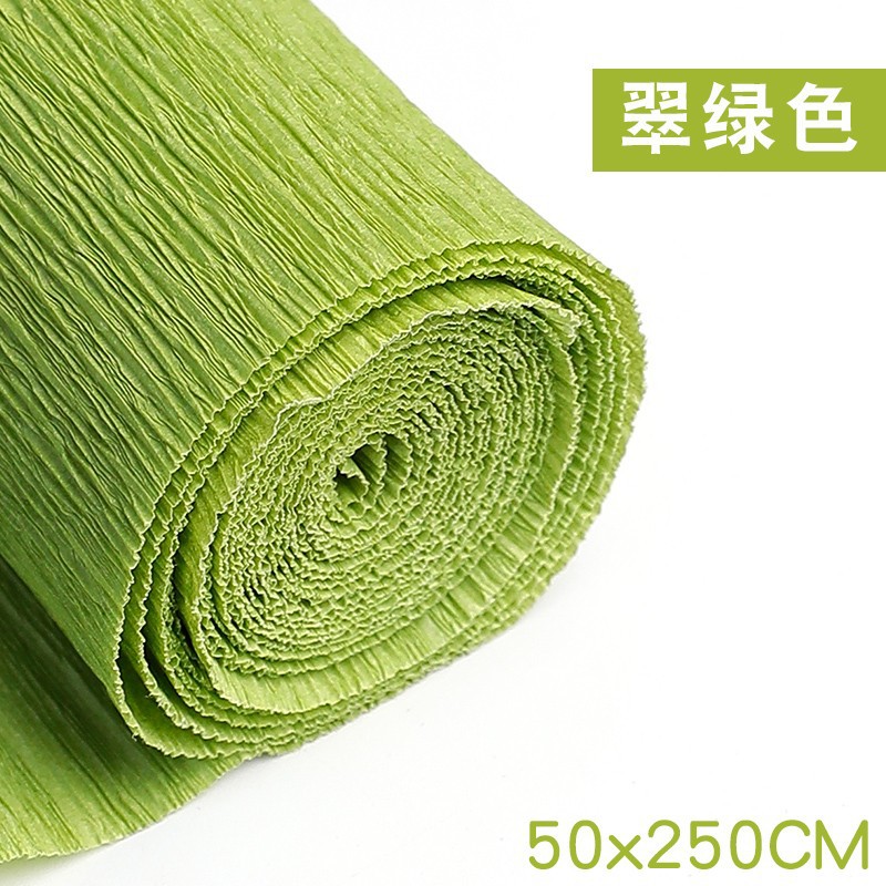 加厚皱纹纸康乃馨diy花手工材料纸彩色褶皱纸玫瑰花卷边纸手揉纸