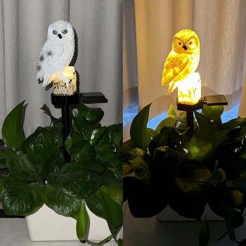 太阳能猫头鹰灯树脂灯led装饰景观灯 跨境户外花园装饰草坪地插灯
