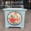 石湾盆四方盆兰花盆手工贴花园林绿植盆景盆栽家居家摆设