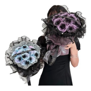 永生花玫瑰成品婚庆情人节礼物香皂花花束跨境仿真花假花送女生花