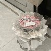 轻奢永生花仿真香皂花七夕芭蕾风送女友玫瑰花束蝴蝶结曼塔玫瑰花