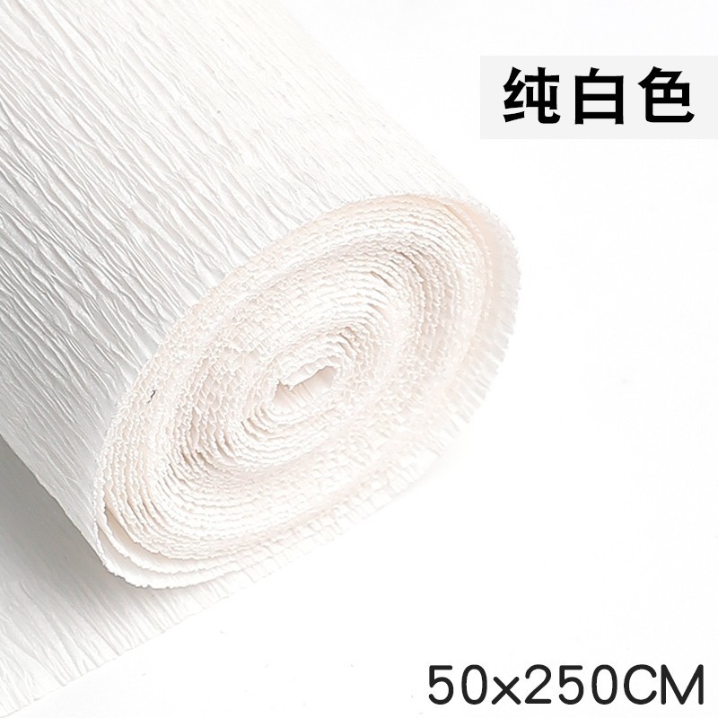 加厚皱纹纸康乃馨diy花手工材料纸彩色褶皱纸玫瑰花卷边纸手揉纸
