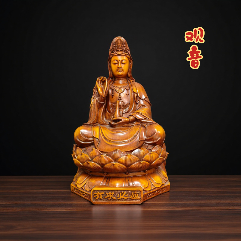 厂家批发新中式观音摆件树脂工艺品装饰品家居店铺开业乔迁礼品