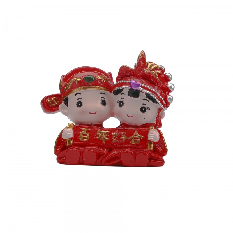 婚庆娃娃树脂工艺品摆件家居客厅装饰品中式礼品喜庆批发公仔