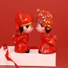 新婚结婚娃娃礼物送新人摆件礼品工艺创意家居搪胶工艺品一对实用