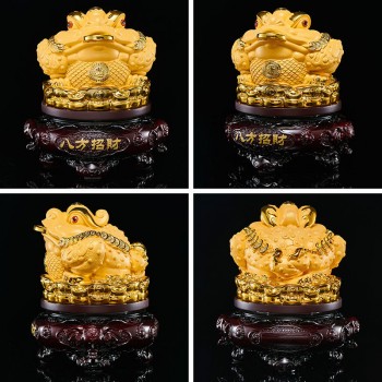 金蟾发财开业酒柜摆件高级感纳福玄关博古架摆饰装饰品乔迁礼物