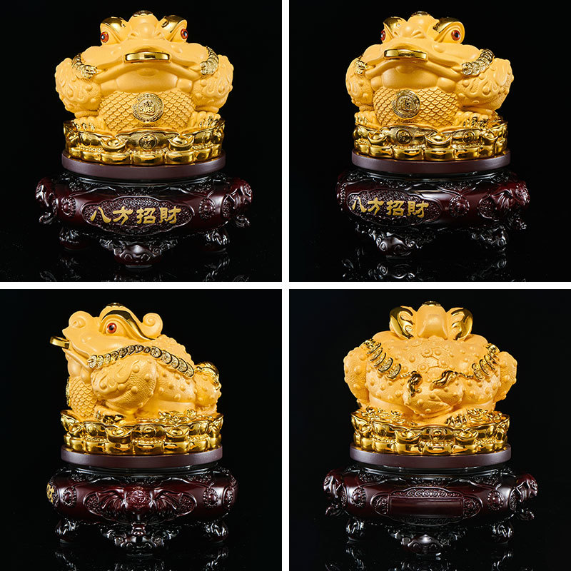 金蟾发财开业酒柜摆件高级感纳福玄关博古架摆饰装饰品乔迁礼物
