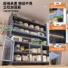 厨房置物架家用餐边柜落地一体靠墙微波炉多功能货架碗柜收纳柜子