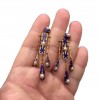 复古精美星芒珍珠水滴设计耳环耳钉唯美气质高级感长款流苏耳饰