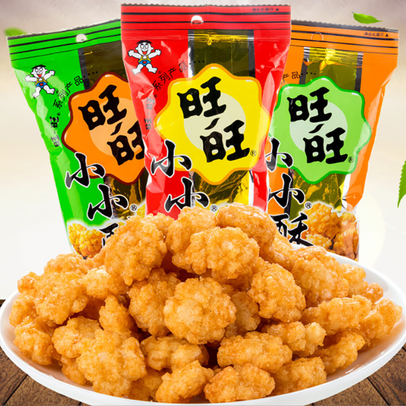 60g旺旺小小酥包装膨化零食雪饼爆米花整箱商超批发脆多口味