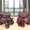 大象换鞋凳摆件仿红木树脂工艺品家用中式入户可坐式大号动物坐凳