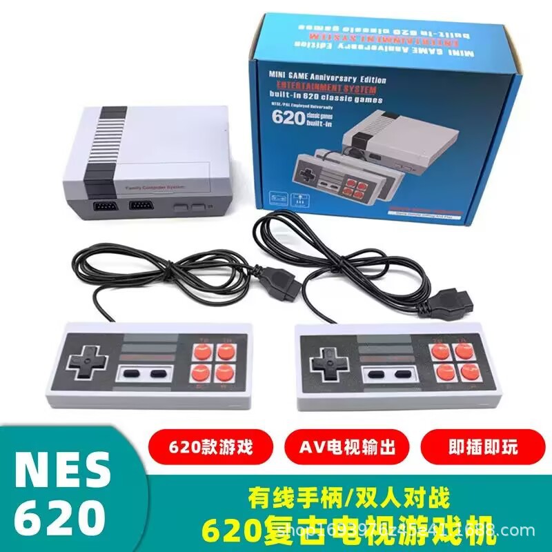 NES620掌上家用游戏机内置双人连接电视内置经典FC游戏红白机跨境