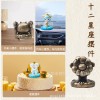 卡通十二星座射手座装饰伴手礼树脂车载桌面星座小摆件生日双鱼座